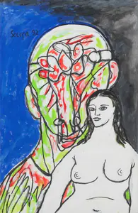 Souza, F.N. (Artist). Untitled (Woman and Man), 1992 | Painting
