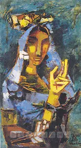 Husain, M.F. (Artist). Dhoban, 1963 | Painting