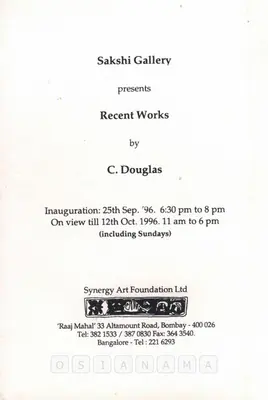Douglas, C. (Artist). Recent Works by C. Douglas, 1996 | Solo Exhibition Invitation | 00859089