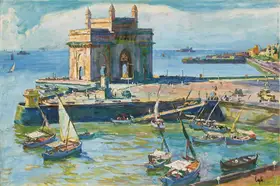 Langhammer, Walter (Artist). Gateway of India, n.d. | Painting