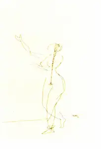 Hebbar, K.K. (Artist). The Dancer, 1990 | Drawing