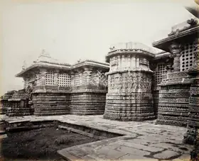 Lyon, Edmund David (Photographer), Hallabeed Temple (South-east angle) Situated near Hassan, Mysore Territory, n.d. | Antiquarian Photograph