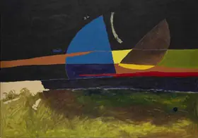Husain, M.F. (Artist). Theorem thirteen, 1973 | Painting