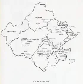 Unknown (Cartographer). Map of Rajasthan, n.d. | Map