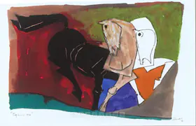 Husain, M.F. (Artist). Equus Six, 1981 | Painting