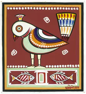 Roy, Jamini (Artist). Untitled (Bird), n.d. | Painting