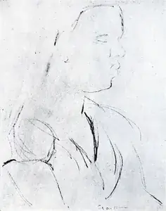 Claessen, George (Artist). Head of a Girl, n.d. | Drawing
