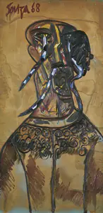Souza, F.N. (Artist). St. Stephen (Homage to Stephen Spender), 1968 | Painting