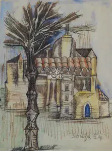 Souza, F.N. (Artist). Untitled, 1954 | Drawing