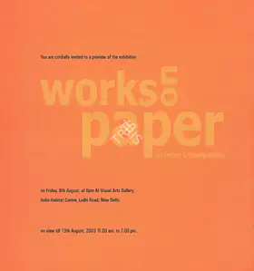 Gallery Threshold (Organiser). Works on Paper by Indian Contemporaries by Chameli Ramachandran and Paramjit Singh, 2003 | Group Exhibition Invitation | 00858782