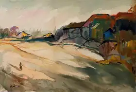 Gade, H.A. (Artist). Huts, n.d. | Painting