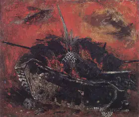 Hebbar, K.K. (Artist). War Scene, n.d. | Painting