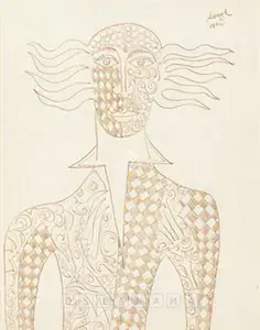 Souza, F.N. (Artist). Untitled (Harlequin), 1950 | Drawing