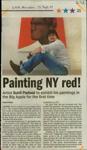 Prabhu, Vidya (Reporter). Painting NY Red!, 13 September 2005 | Newspaper Clipping | 00847117