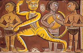 Sreenivasulu, K. (Artist). Tiger Man, 1952 | Painting