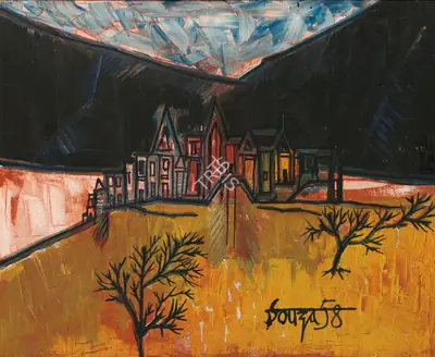 Souza, F.N. (Artist). Spanish Landscape, 1958 | Painting