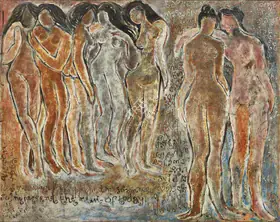 Viswanadhan, V. (Artist). Standing Nudes, 1960s | Painting