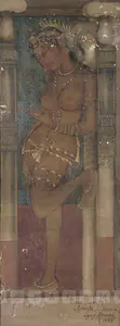 Khan Bahadur, Syed Ahmed (Artist). Maiden, From Cave No.2 Ajanta, 1929 | Painting