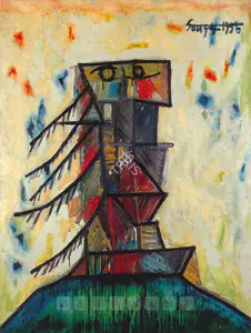 Souza, F.N. (Artist). Pagoda Head, 1956 | Painting