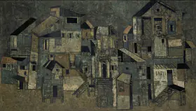 Sagara, Piraji (Artist). Portrait of Srinagar, 1960s | Painting