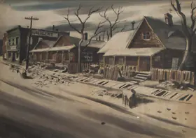 Capra, Frank (Producer), It's A Wonderful Life, 1946 | Set Design Painting