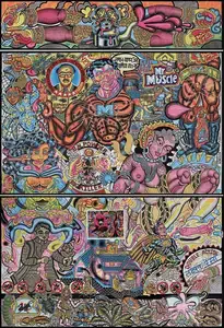 Mitra, Anirban (Artist). The Act of Redrawing Mr. Muscle, 2013 | Painting
