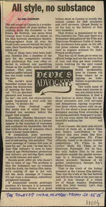 Dharker, Anil (Reporter). All Style, No Substance, 20 May 2005 | Newspaper Clipping | 00856924