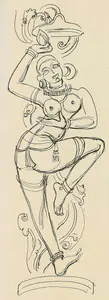 Chavda, Shiavax (Artist). A Sculpture in the Udayshwar Temple, Udaypur, n.d. | Drawing