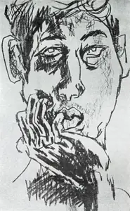 Rajavelu, S.K. (Artist). Self-Portrait, n.d. | Drawing