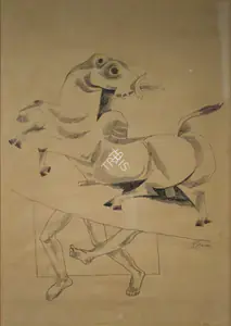 Husain, M.F. (Artist). Untitled, n.d. | Drawing