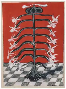 Pandey, Rithika (Artist). Flower Observation #1, 2021 | Painting