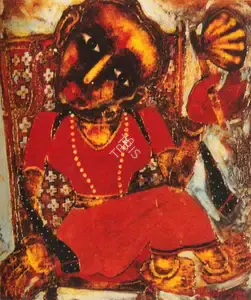 Hazra, Paresh (Artist). Lady with a fan, n.d. | Painting