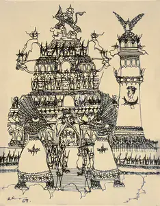 Ramanujam, K. (Artist). Fantasy Series, 1968 | Drawing