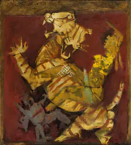 Husain, M.F. (Artist). Untitled (Durga), c.1970s | Painting