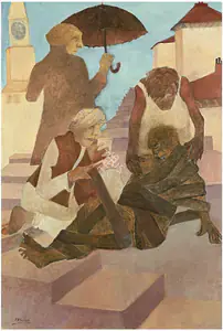 Khanna, Krishen (Artist). The Good Samaritan, n.d. | Painting