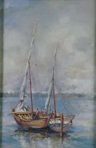 Haldankar, S.L. (Artist). Sailing Boats, 1937 | Painting