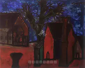 Souza, F.N. (Artist). La Place: Town Square, 1955 | Painting