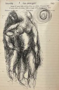 Biswas, Nikhil (Artist). Untitled (Sketchbook), c.1960 | Drawing