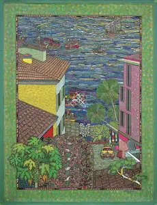 Andrade, Santhosh (Artist). Dependence Land & Water, 2021 | Painting