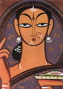 Roy, Jamini (Artist). The Offering, n.d. | Painting