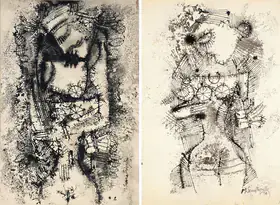 Senathipathi, M. (Artist). Lovers Series, 1970 | Drawing