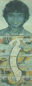 Saini, Reena (Artist). Boy - Sword Swallower, 2006 | Painting