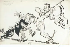 Chittaprosad (Artist). Hands off Asia, 1950 | Drawing