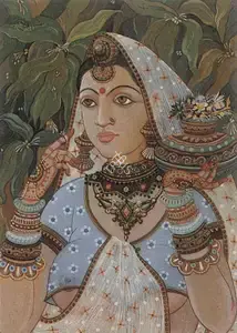 Prakash, Surya (Artist). To the Temple, n.d. | Painting