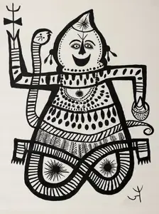Baiga, Jodhaiya Bai (Artist). Bholenath, 2023 | Painting