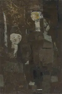 Ramkumar (Artist). Untitled (Couple), 1961 | Painting