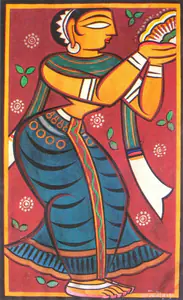 Roy, Jamini (Artist). Gopini, n.d. | Painting