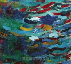 Claessen, George (Artist). Abstract legend in dominant blue, c.1987 | Painting