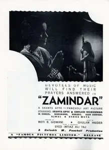 Pancholi, Dalsukh M. (Producer), Zamindar, 1942 | Advertisement