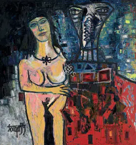 Souza, F.N. (Artist). Man and Woman, 1959 | Painting